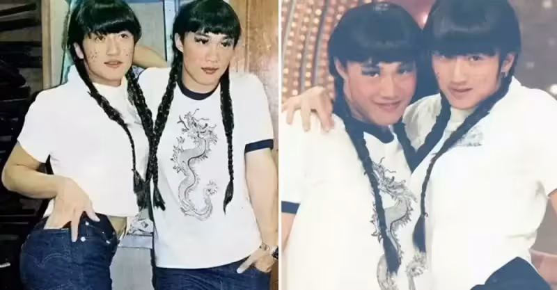 謝霆鋒陳奕迅早期「女裝舊照」曝光！梳雙馬尾好嬌俏，挺胸抬臀秀身材，網：笑不活了