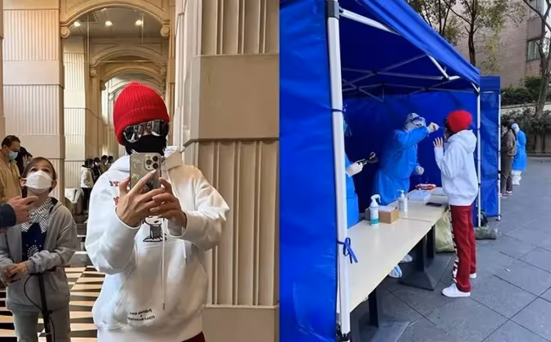 劉嘉玲也太愛美了，做核酸穿6千衛衣戴紅帽打扮奢侈，現場無人識！