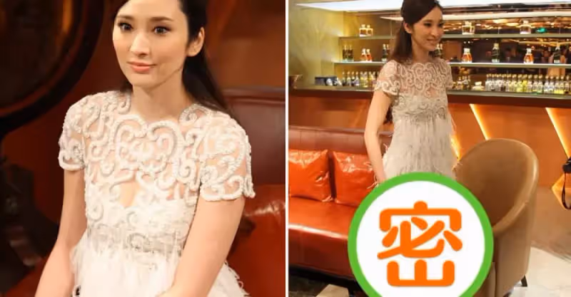 吳佩慈身材好豐滿，一襲蕾絲羽毛裙淹沒腰線，「甘蔗腿」卻很招搖