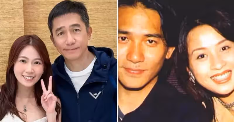 59歲梁朝偉近照曝光！與女星親密摟肩拍合照，鬢角泛白臉上有皺紋