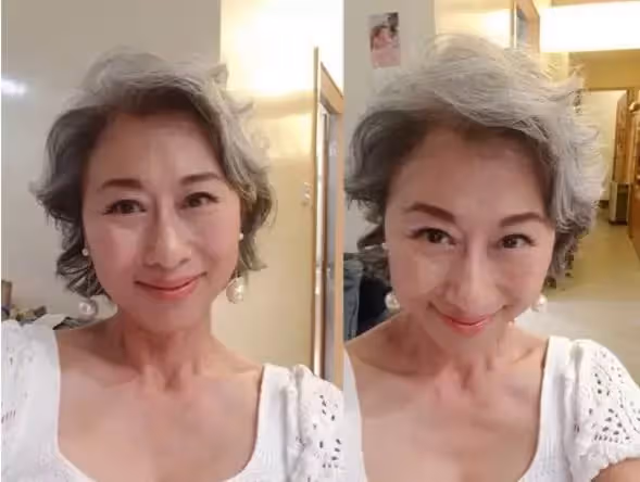 葉倩文近照罕曝光,60歲穿毛線裙瘦成小老太,一頭銀髮很氣質,網友:真實的女人最美