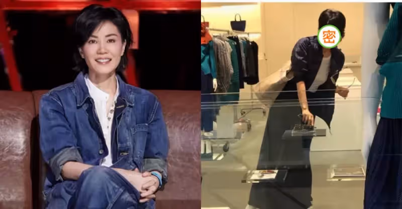 拍到王菲逛街，穿t恤長裙很高挑知性，踩帆布鞋減齡看不出52歲！
