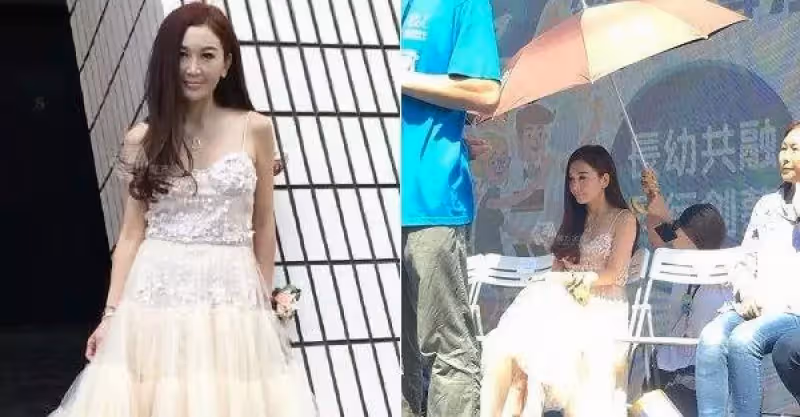 51歲溫碧霞出席活動，讓助理全程跪著打傘，沒教養的本質暴露了