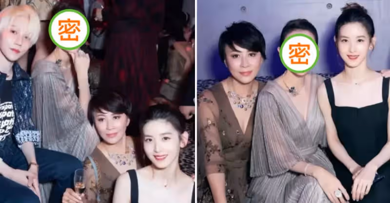 章子怡近照曝光，五官真抗打，穿V領禮服與劉嘉玲、奶茶妹妹同框，真不是年輕就能贏，網友：氣場很強