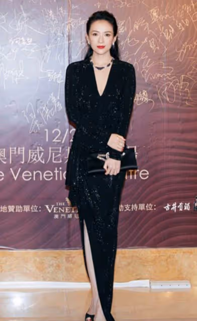 章子怡近照曝光,五官真抗打,穿V領禮服與劉嘉玲、奶茶妹妹同框,真不是年輕就能贏,網友:氣場很強