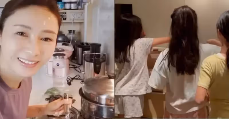 豪門女兒不嬌氣！一家五口防疫隔離「黎姿親力親爲」顧家人換燈泡　三個女兒懂事：十分接地氣