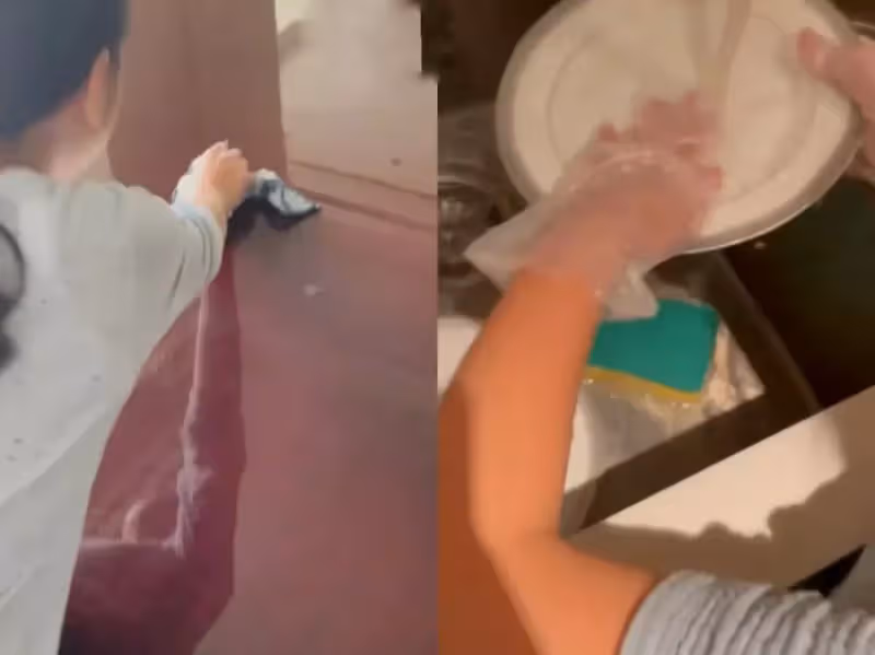 豪門女兒不嬌氣!一家五口防疫隔離「黎姿親力親爲」顧家人換燈泡 三個女兒懂事:十分接地氣