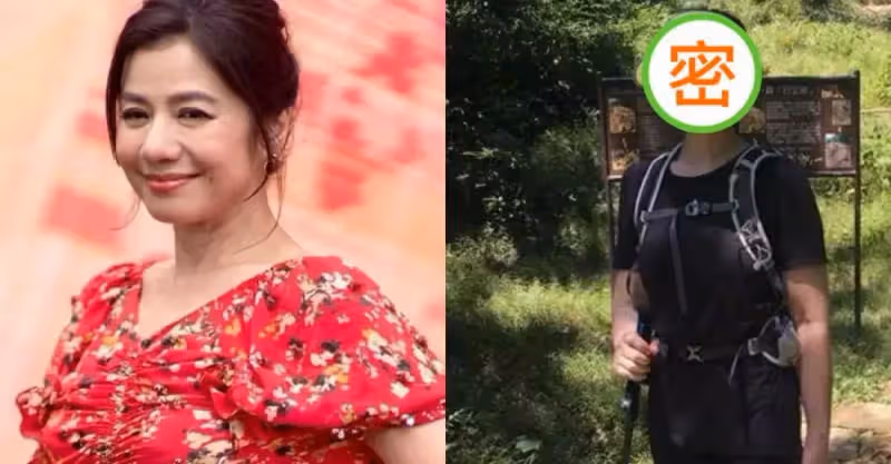 59歲鐘楚紅登山照片曝光，黑色簡約裝扮，臉上出現皺紋，但仍溫柔優雅，網：老的真高級