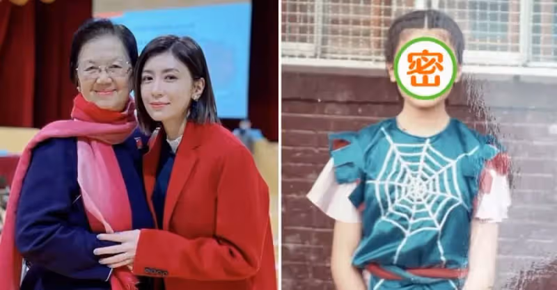 賈靜雯榮歸母校被評為傑出校友，曬多張童年照，與咘咘幾乎一模一樣，網友：基因的強大