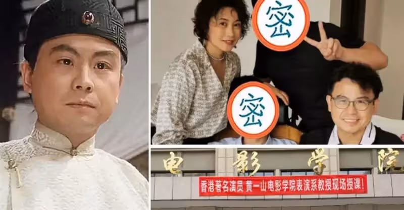 56歲黃一山榮升教授！穿正裝上課學生超喜歡，曾同時接15部電影，創業破產年花千萬只爲救重病仔，如今二仔高大超帥讀名校