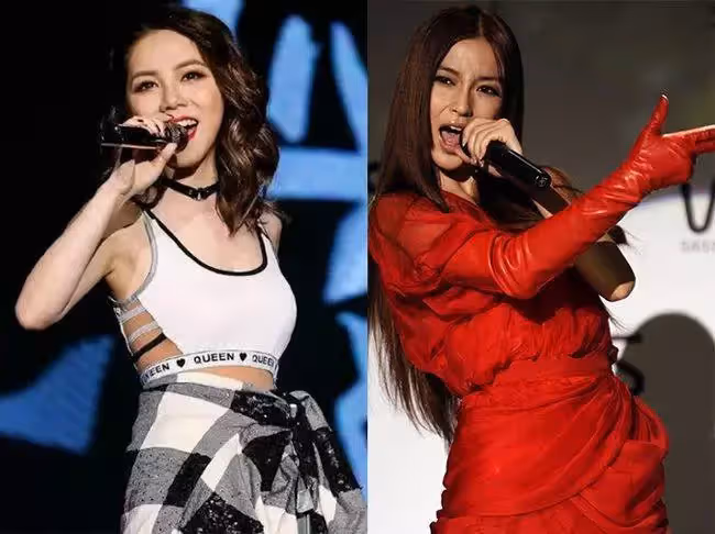 楊穎在國外商演照曝光,穿紅裙配紅色高跟鞋,網友:「像鄧紫棋」
