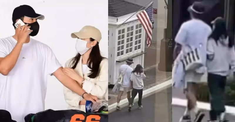 玄彬孫藝珍終於被偶遇了！穿休閒裝手牽手逛街，玄彬還給老婆背包