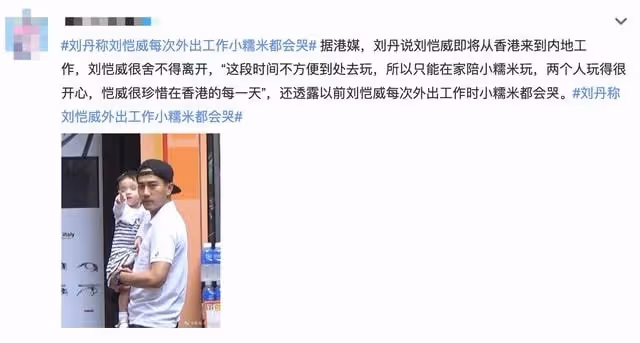 劉丹曝7歲小糯米近況，稱其每次與爸爸分開都會哭，楊冪再引熱議