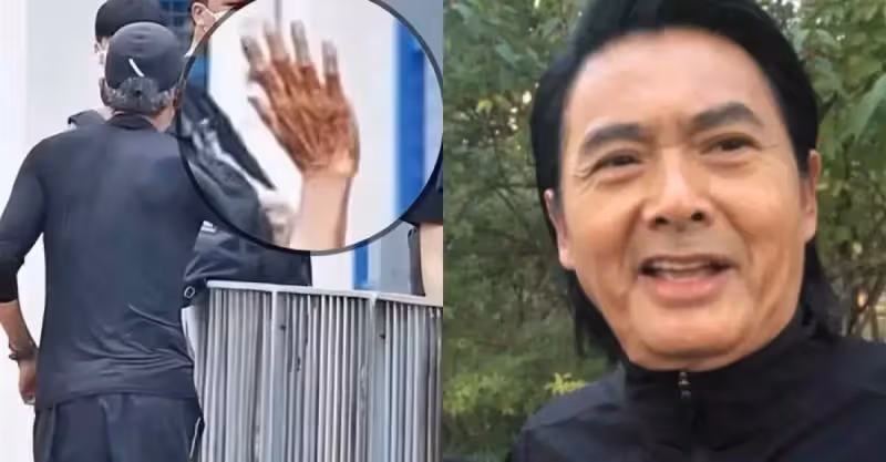 66歲周潤發出門跑步被偶遇，頭髮花白身體依舊健壯，與路人招手被贊親民沒架子