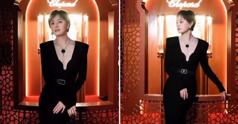 孫儷戴61克拉祖母綠項鍊，貴氣逼人如女王，全身珠寶5千多萬瘦得不見肉，實在是太美了