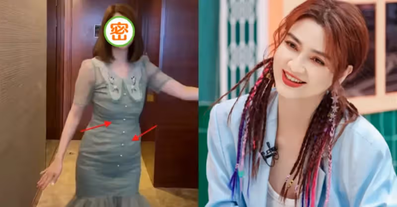 50歲洪欣著緊身衣跳舞，不重細節大肚明顯，被吐槽穿成農村婦女