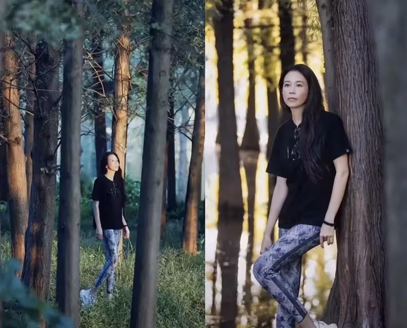 51歲莫文蔚近照曝光!手拿花穗湖邊拍照接地氣,狀態依舊年輕有活力
