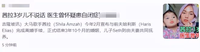 茜拉自曝3歲兒子一度不會說話，被醫生懷疑患自閉症！2個月前離婚