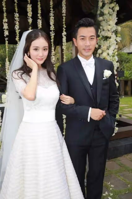 楊冪有料又敢穿,漁網禮服「兜不住」豐滿感,凹凸身材太撩人,網友:劉愷威後悔嗎