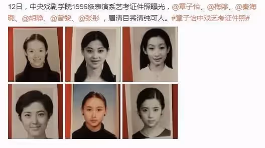 6位明星藝考證件照大曝光,無美顏無濾鏡下,章子怡清純十足,梅婷大眼靈動,秦海璐變化最大,網友直呼:個個都是真美人