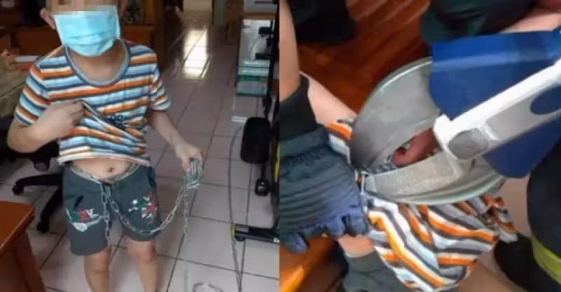 媽媽，你可不可以來救我，苗栗單親父上班，把8歲兒鐵鍊困家中，求救生母解救，網友：不要讓孩子承擔父母的錯。