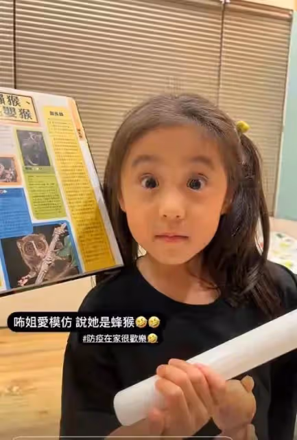賈靜雯更新女兒日常,孩子又變樣了,老大和老二越來越像