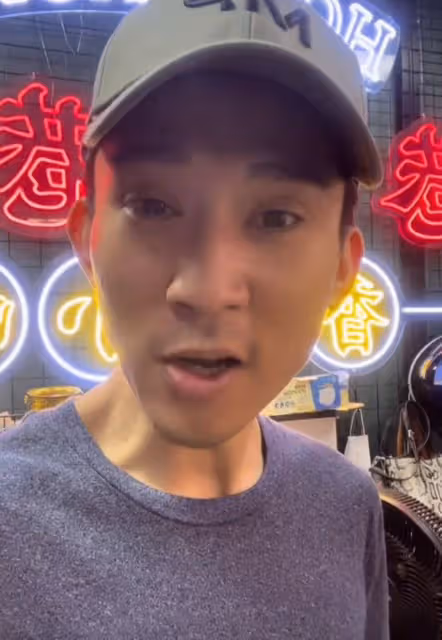 TVB男星李興華內地賣小吃,親自洗碗接地氣,10元一串魚蛋賣到爆