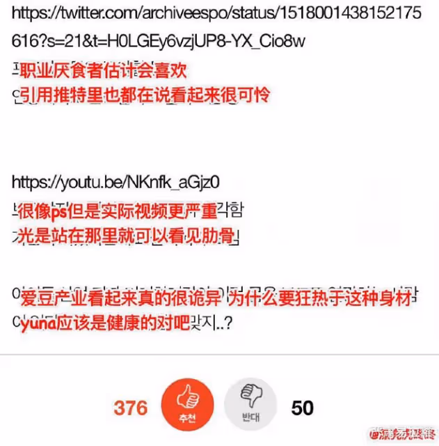 減肥減到厭食、肋骨瘦到凸出?這位神仙妹妹怎麼突然成了韓國網友的靶子?