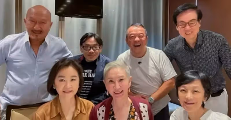 林青霞曬照，7個平均年齡71歲的明星聚會，晚年生活個個滋潤幸福