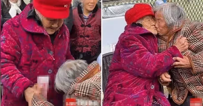 97歲老母,苦尋70多年終與女兒重聚,跨越1400公里,兩人緊緊相擁,暖哭網友:母女情割不斷