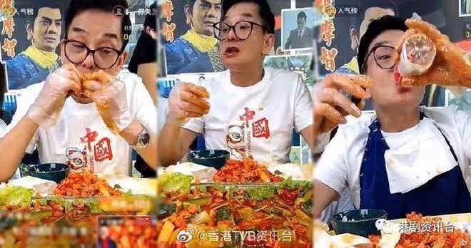網民憂消化不良！67歲李國麟直播帶貨狂吃勁辣小龍蝦