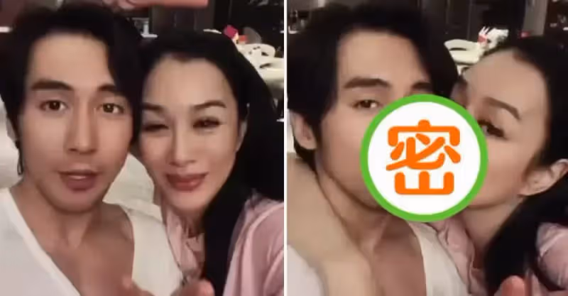 鐘麗緹與小12歲老公秀恩愛！「撅嘴親吻」太甜蜜，紮小辮賣萌好少女，網友：大撒狗糧好甜膩