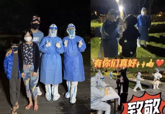 吳尊攜兒女為上海母嬰群體捐贈物資,NeiNei親手創作海報超有愛心