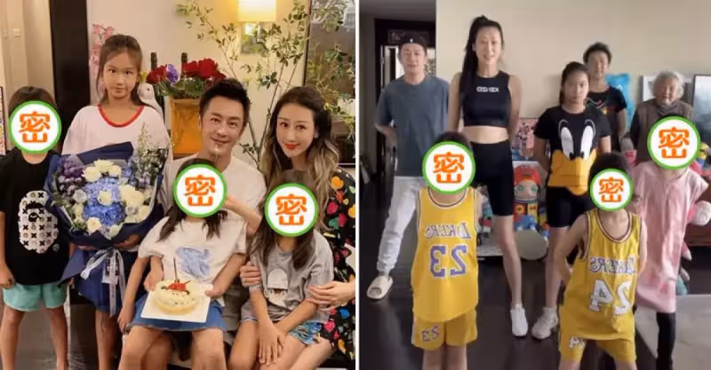陳浩民一家八口隨劉畊宏健身，妻子身材搶鏡，四個兒女顏值遭吐槽：顏值「一言難盡」