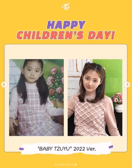5月5日韓國兒童節　周子瑜與TWICE隊友神還原兒時萌造型