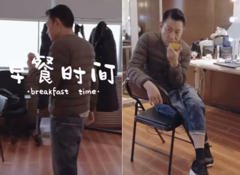 天王劉德華光腳幹家務, 賣力拖地十分麻利!