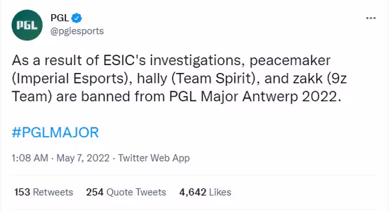 PGL確認peacemaker等三位教練無緣Major