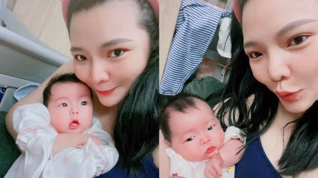 自爆老公家暴　小甜甜抱2個月大女兒離家出走