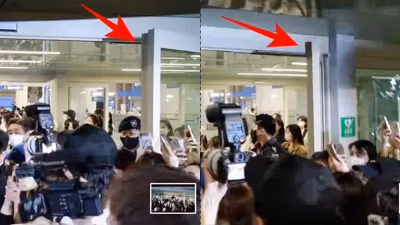 韓團SEVENTEEN粉絲接機　衝撞機場玻璃門險釀事故！
