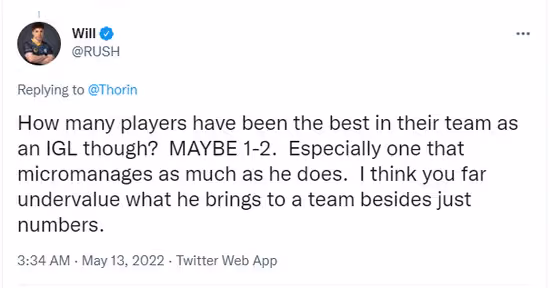 Thorin稱FalleN「最被高估」 引起s1mple等人不滿