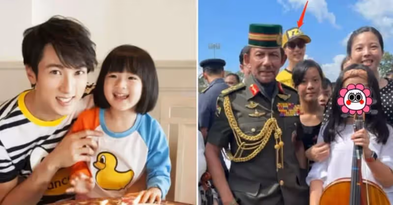 吳尊女兒近照曝光，變化驚人，與汶萊國王貼身合影，10歲身高直追爸肩膀，大長腿吸睛