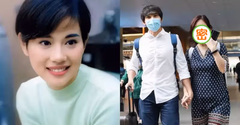 陳松伶身材好垮，穿緊身衣暴露身材，和小8歲丈夫同框好似兩代人