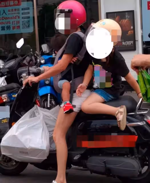抓到寶媽騎車「帶2孩」!檢舉達人po文:我該檢舉嗎?寶爸現身6000字長文苦勸「不是不想遵守,是真的無奈!」