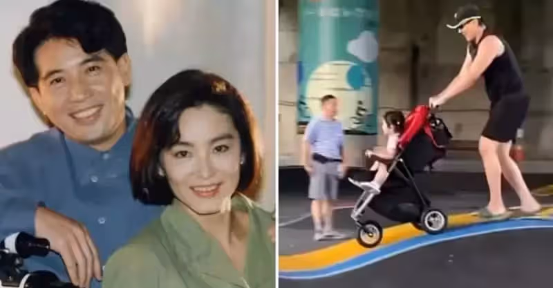 76歲秦漢現身公園，陪4歲孫女玩滑板車「孫女呆萌可愛」很像爺爺，年輕時風流倜儻，晚年兒孫繞膝：人生足矣