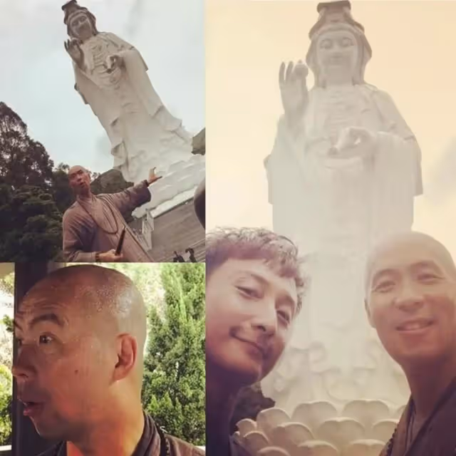 「恐龍哥」林偉亮，從型男變身方丈，身材高大六塊腹肌，33歲時忽然大徹大悟，出家11年容貌大變，網友：要學會放下