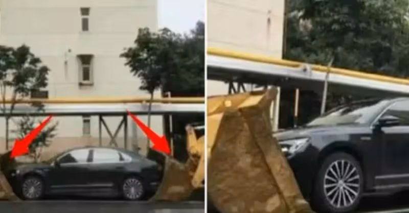 車位被霸占7天！不留挪車電話，業主氣炸，花3000找挖掘機報復：讓你「悔斷腸」