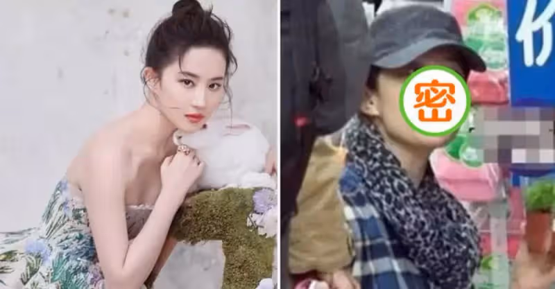 劉亦菲現身超市，素顏肥的出油，臉部浮腫厲害女神形象不在，網友：連她都成了一個老阿姨