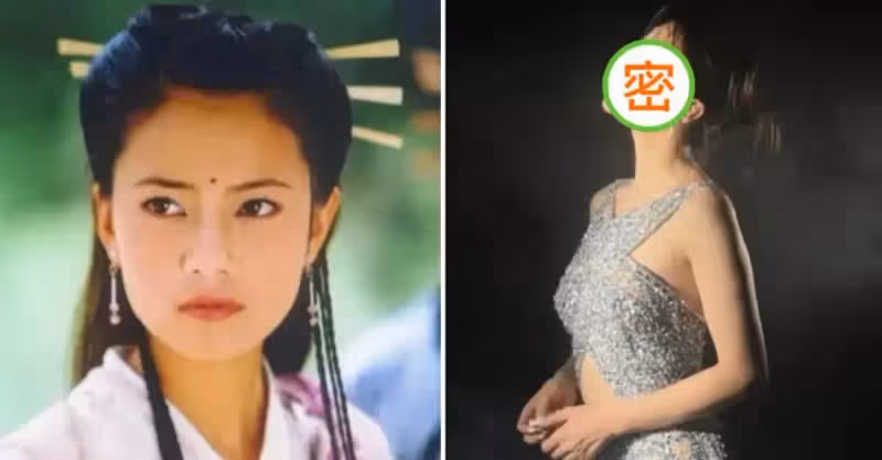 42歲高圓圓曬性感大片，穿亮片裙露大片美背，顏值重回《倚天屠龍記》周芷若巔峰