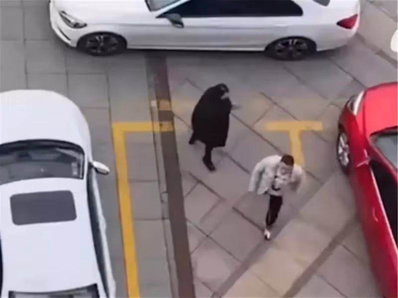 大媽為兒子人肉占車位,白車司機態度和善好心溝通,無奈大媽太強硬惡語相向,下秒一套瀟灑操作引全網讚