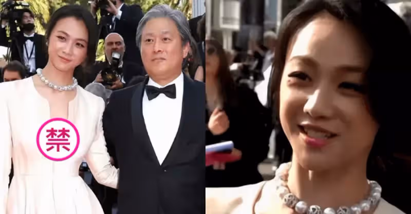 42歲湯唯戛納紅毯生圖曝光，體態豐腴皺紋明顯，被導演摟住排場大